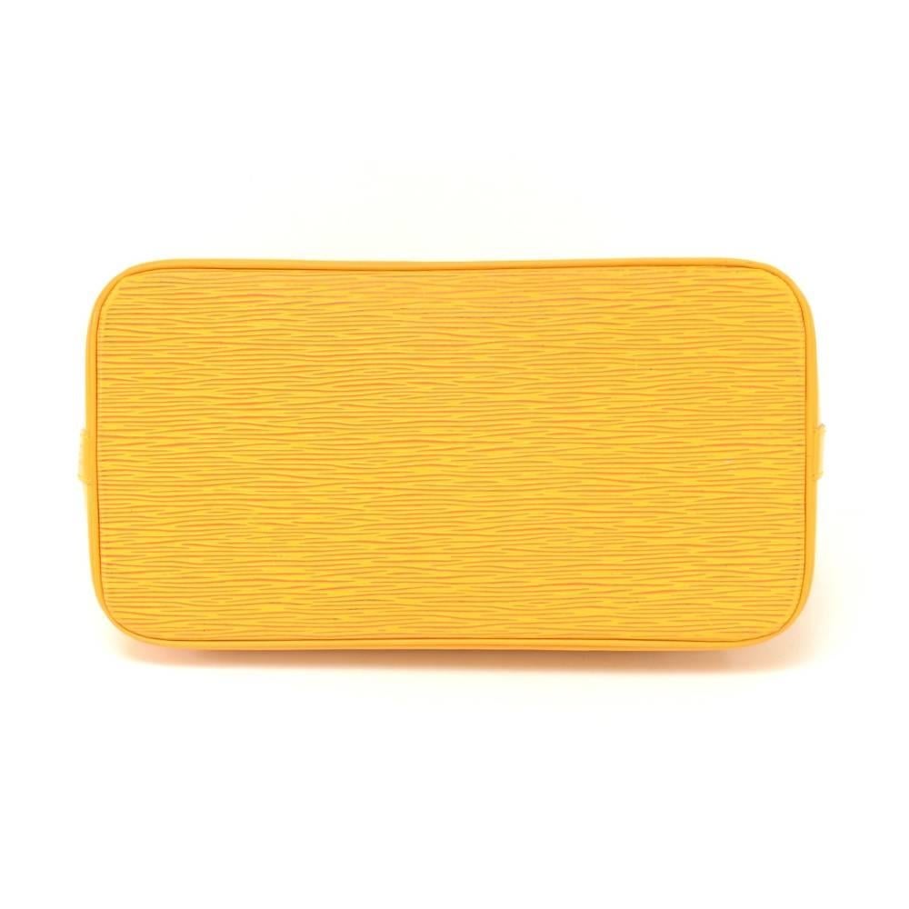 Louis Vuitton Alma Yellow Epi Leather Hand Bag For Sale 1