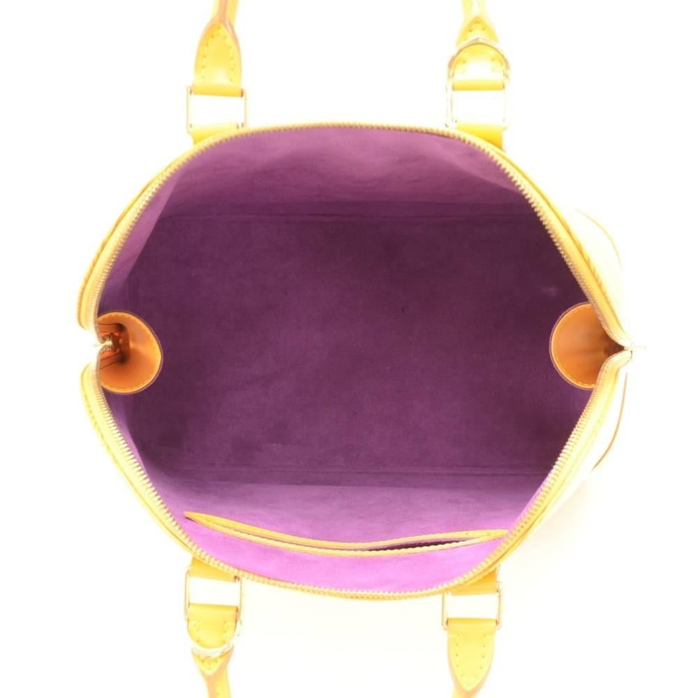 Louis Vuitton Alma Yellow Epi Leather Hand Bag For Sale 6
