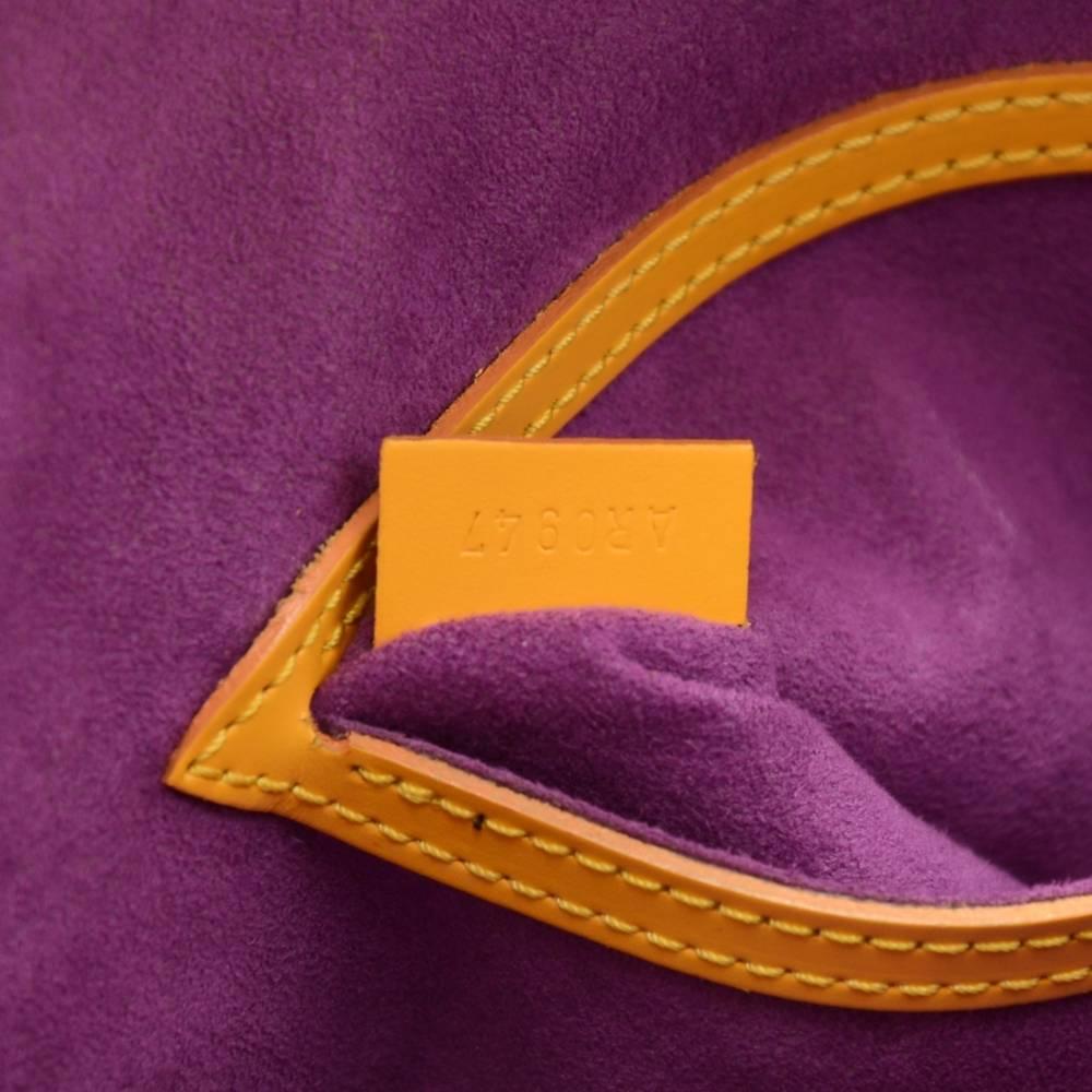 Louis Vuitton Alma Yellow Epi Leather Hand Bag For Sale 5
