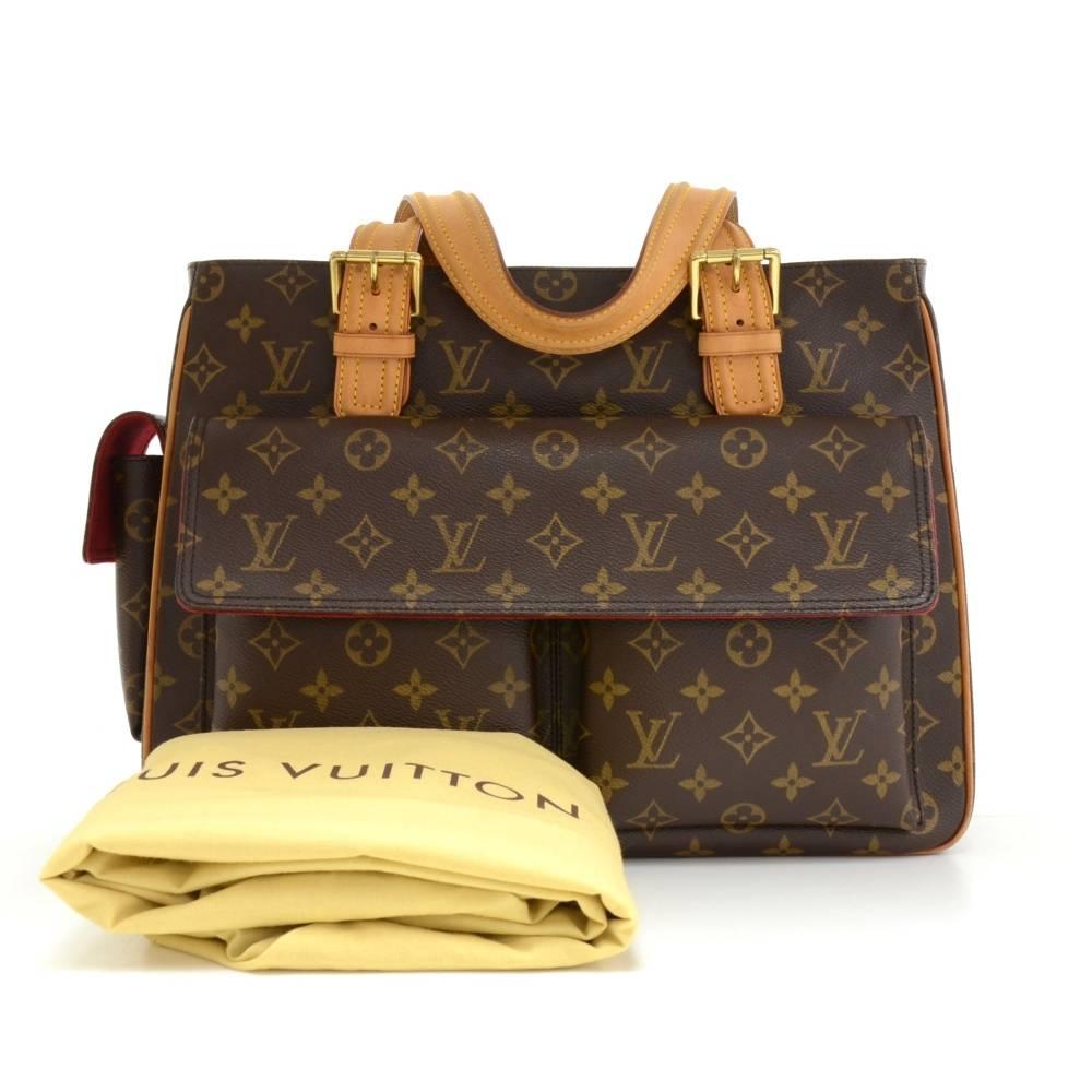 Louis Vuitton Multipli cite shoulder Bag in monogram canvas. Secured with a zipper closure. Outside has 3 flap pockets with magnetic closure. Inside has 2 open pockets and alkantra lining. 

Made in: France
Serial Number: M B 0 0 5 4
Size: 15.4 x