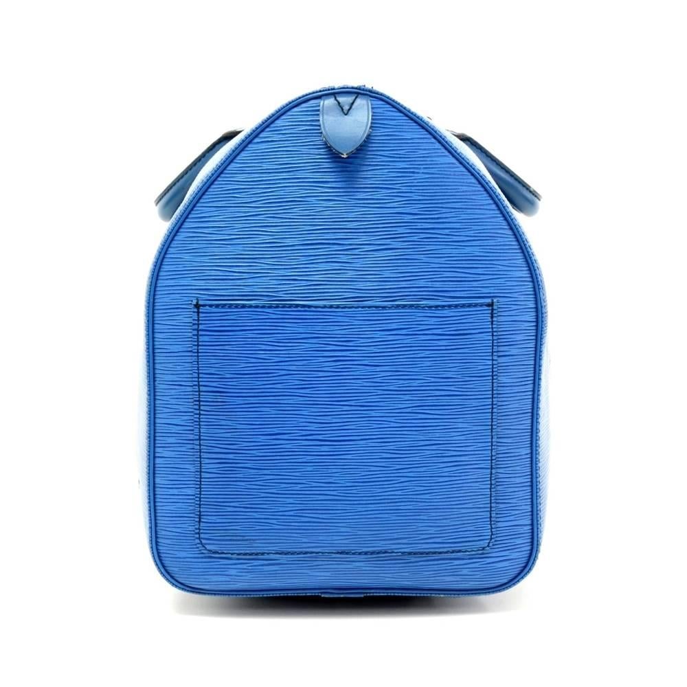 Women's or Men's Vintage Louis Vuitton Keepall 50 Blue Epi Leather Duffle Travel Bag