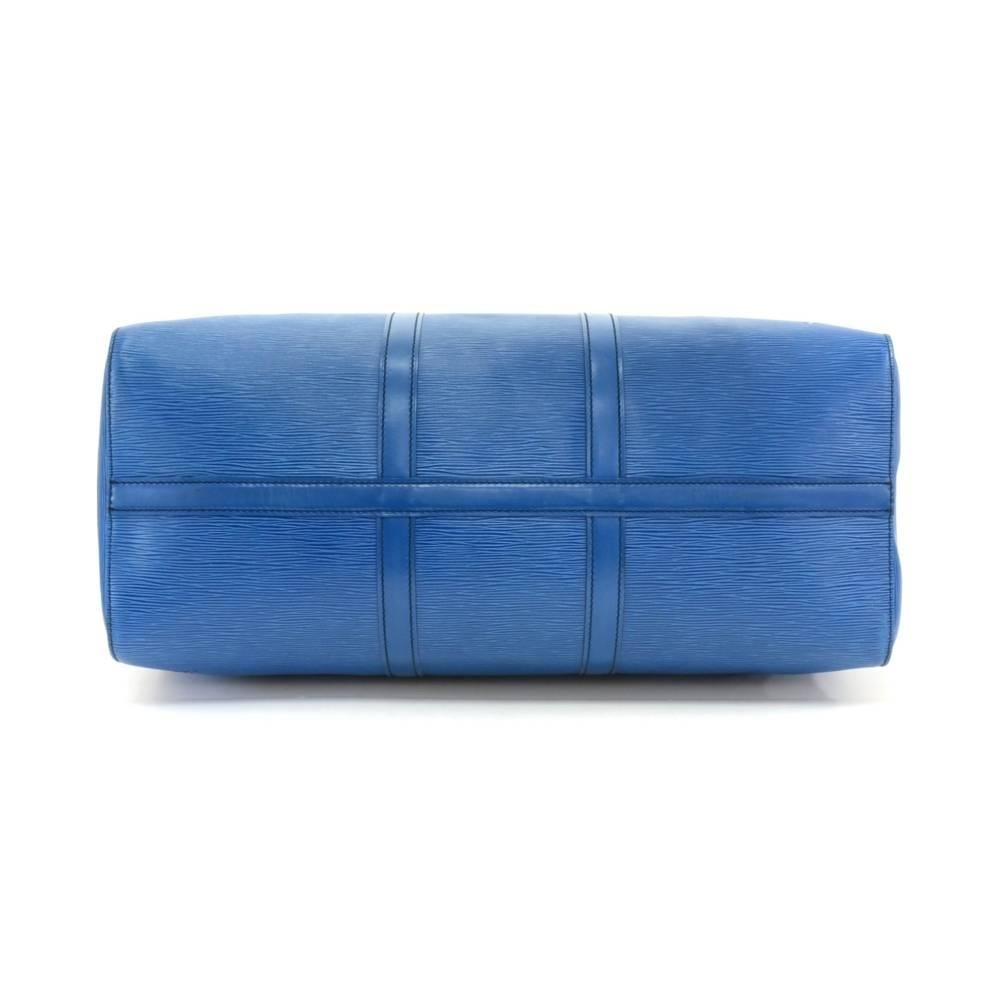 Vintage Louis Vuitton Keepall 50 Blue Epi Leather Duffle Travel Bag 1