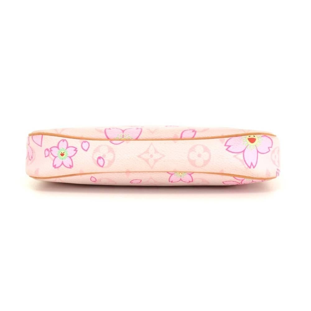 Orange Louis Vuitton Pochette Accessories Pink Monogram Cherry Blossom Hand Bag