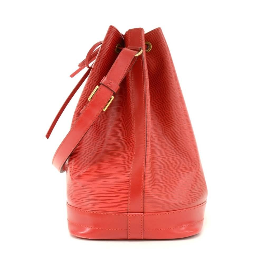 Orange Vintage Louis Vuitton Noe Large Red Epi Leather Shoulder Bag