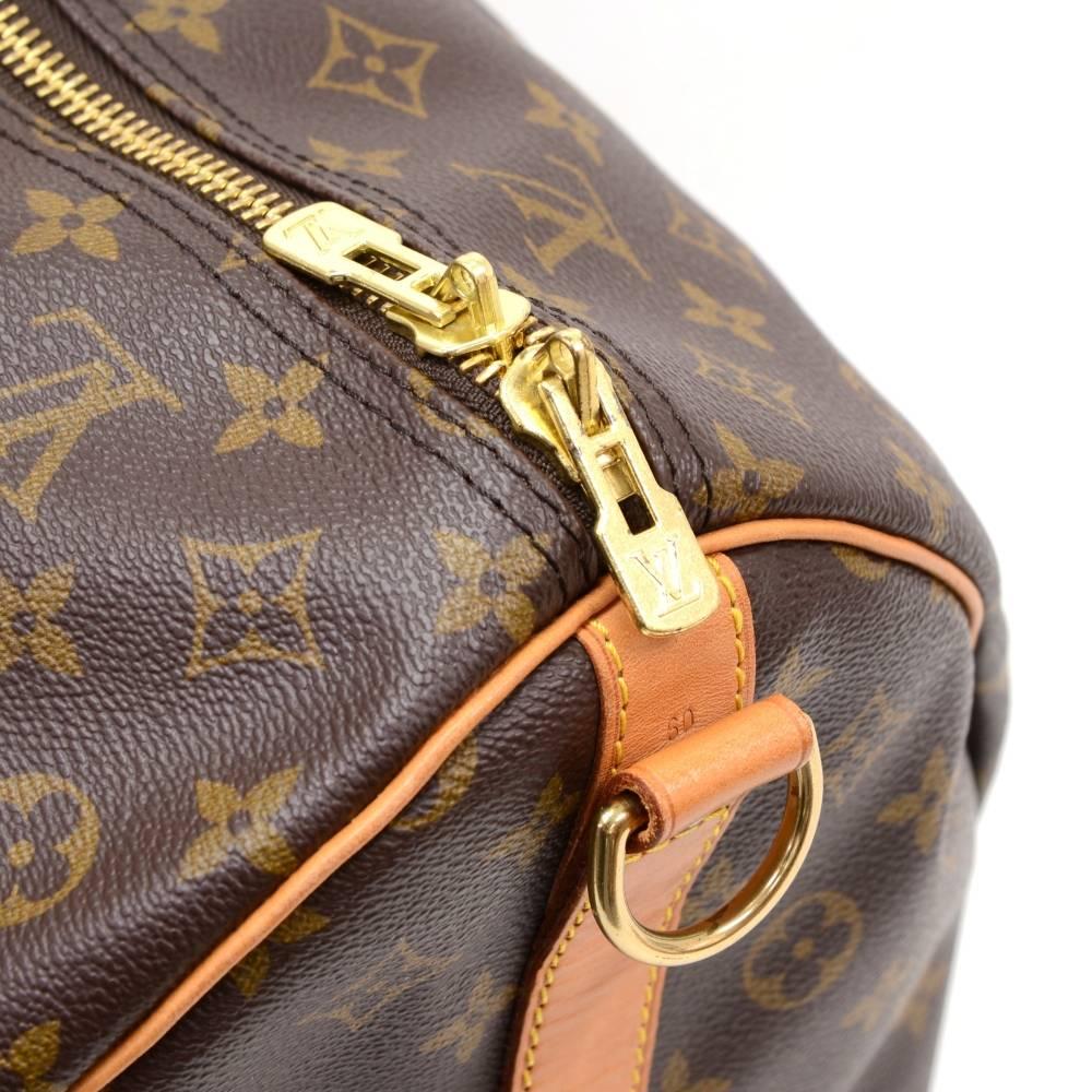 Vintage Louis Vuitton Keepall 60 Bandouliere Monogram Canvas Duffel Travel Bag  2