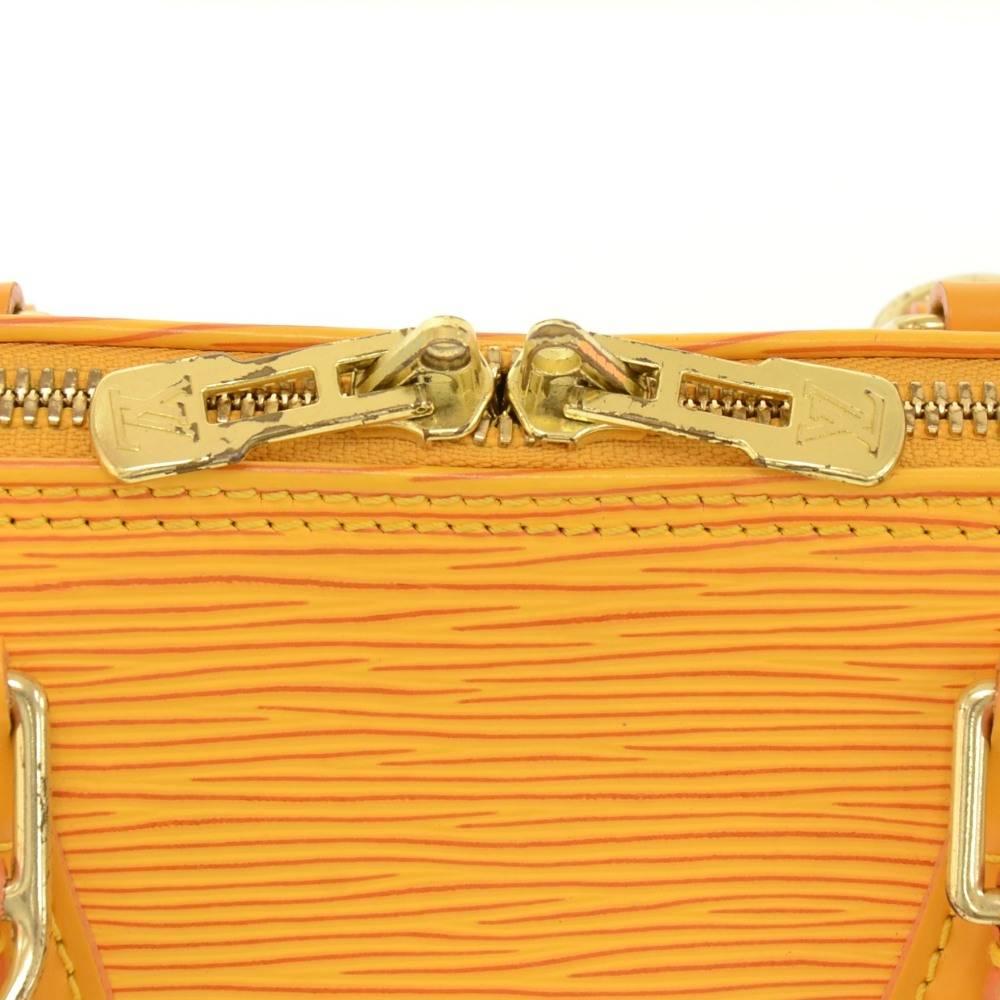 Louis Vuitton Alma Yellow Epi Leather Hand Bag 1