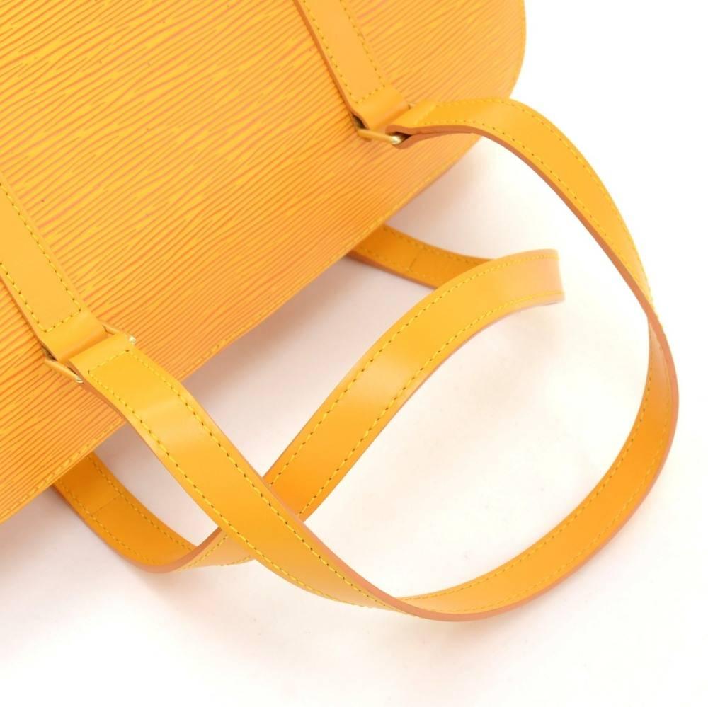 Louis Vuitton Soufflot Yellow Epi Leather Hand bag + Pouch 1