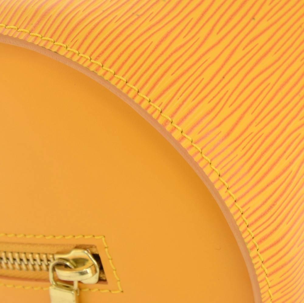 Louis Vuitton Soufflot Yellow Epi Leather Hand bag + Pouch 2
