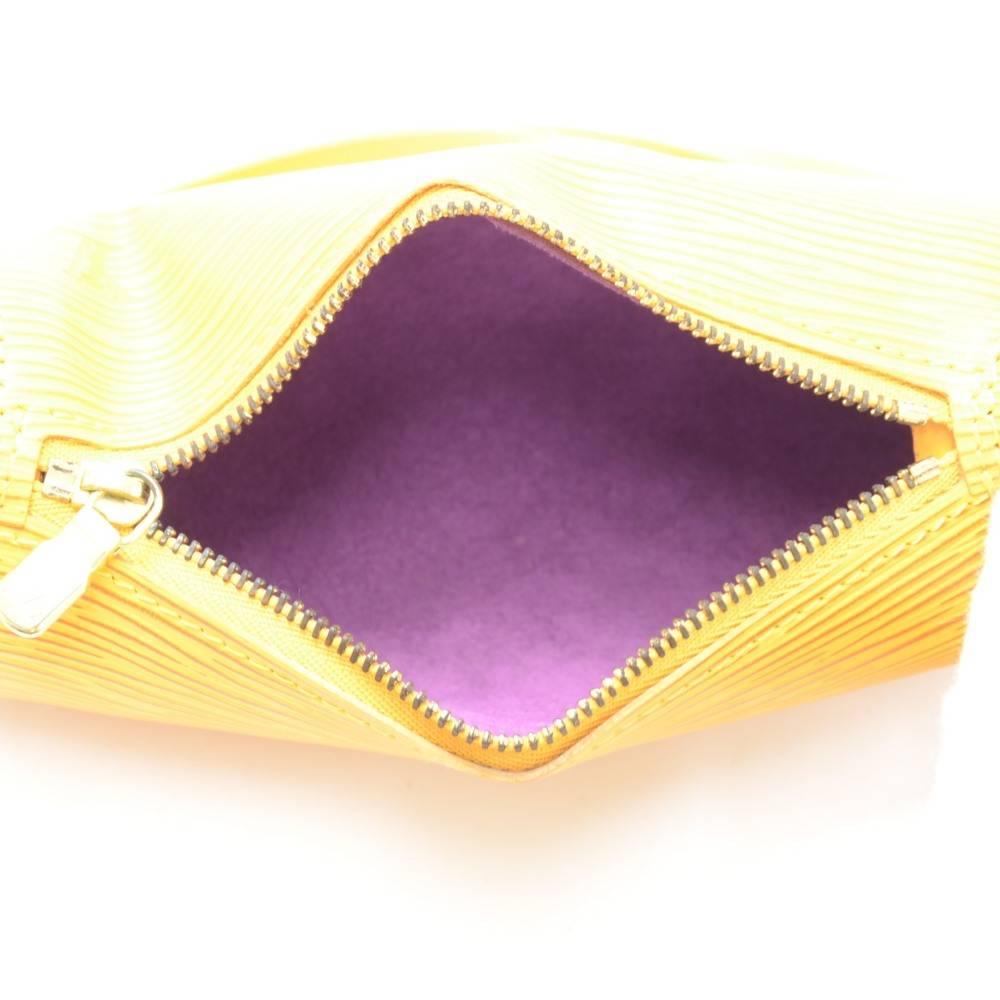 Louis Vuitton Soufflot Yellow Epi Leather Hand bag + Pouch 6