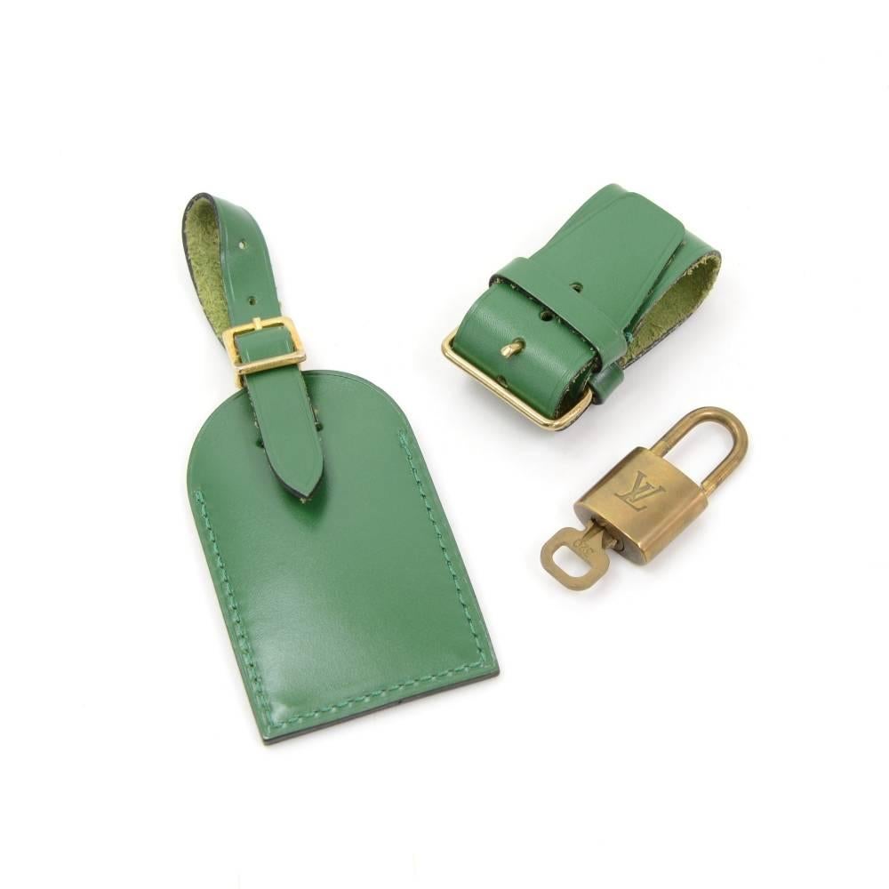 Vintage Louis Vuitton Keepall 50 Green Epi Leather Travel Bag  2