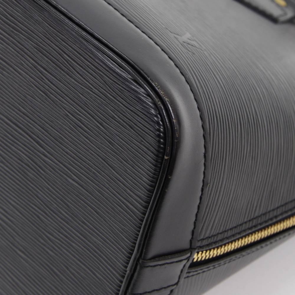 Louis Vuitton Alma Black Epi Leather Hand Bag  4