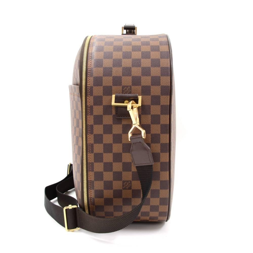 Black Louis Vuitton Packall GM Ebene Damier Canvas Large Travel Bag + Strap 