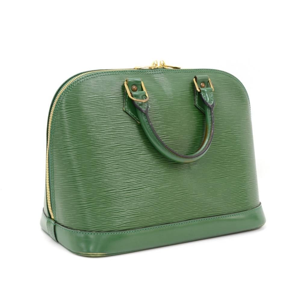 Gray Louis Vuitton Alma Green Epi Leather Hand Bag 