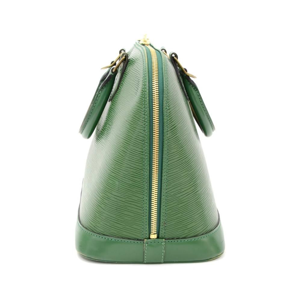 Women's Louis Vuitton Alma Green Epi Leather Hand Bag 