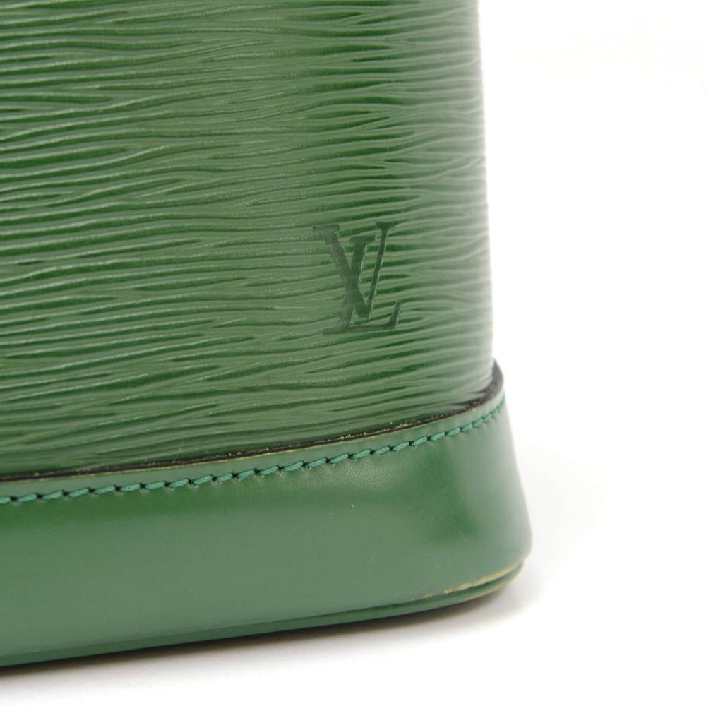 Louis Vuitton Alma Green Epi Leather Hand Bag  2
