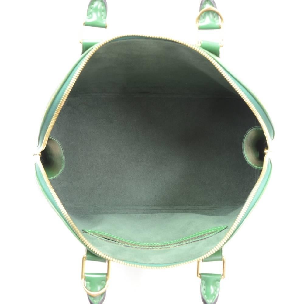 Louis Vuitton Alma Green Epi Leather Hand Bag  5