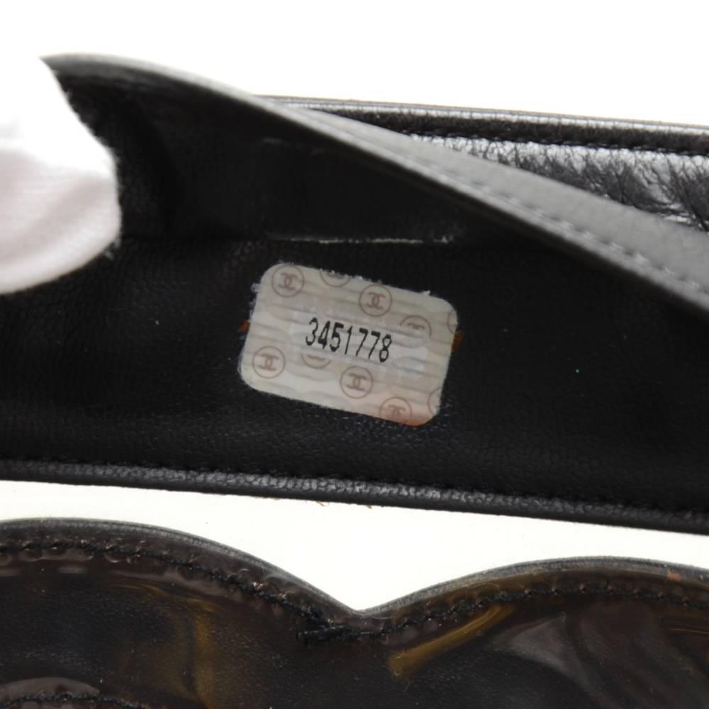 Chanel Triple CC Black Leather x Clear Vinyl Medium Shoulder Tote Bag For Sale 2