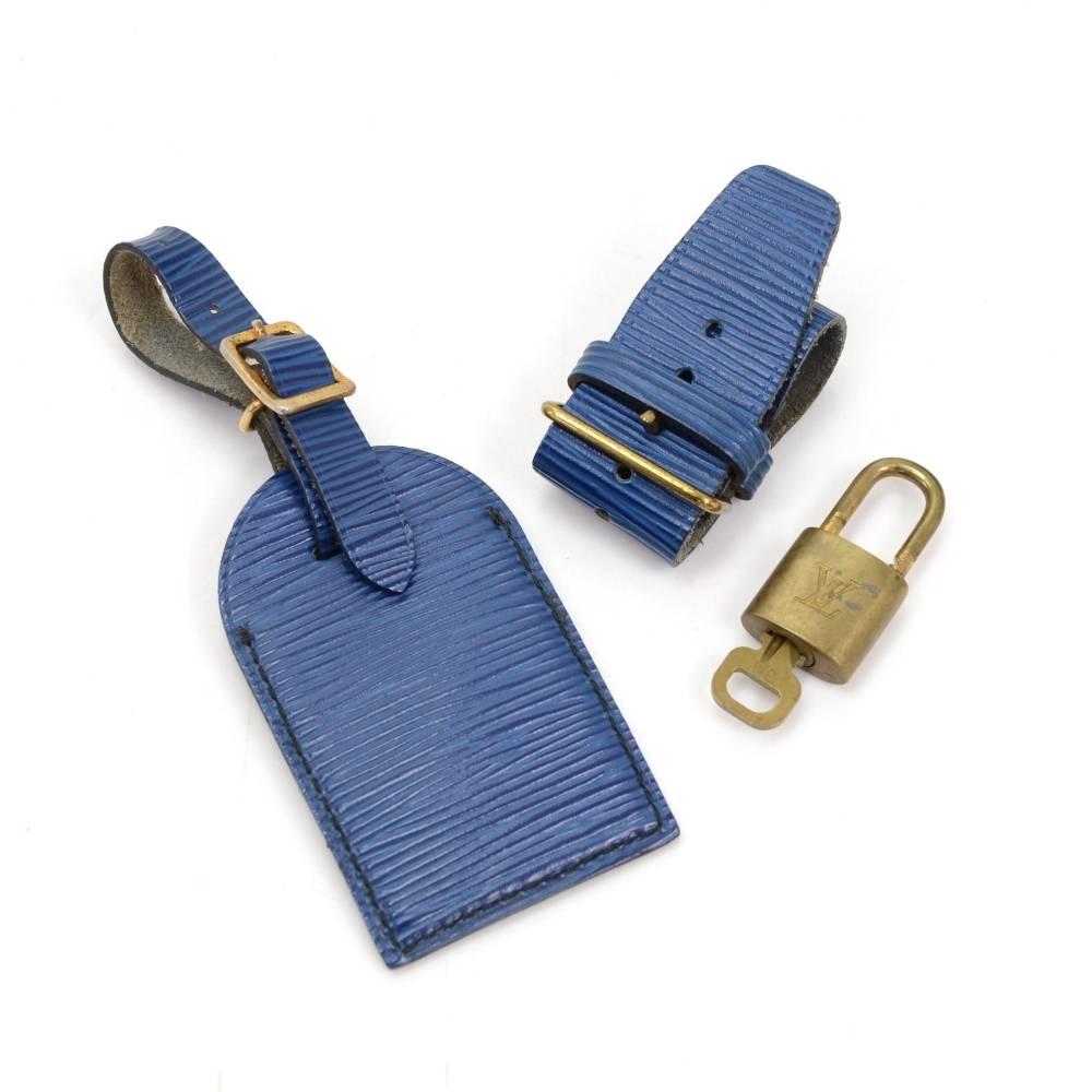 Vintage Louis Vuitton Keepall 45 Blue Epi Leather Duffle Travel Bag  2