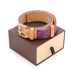 Louis Vuitton Pink Purple Ceinture Monogram Denim Belt Size 80/32