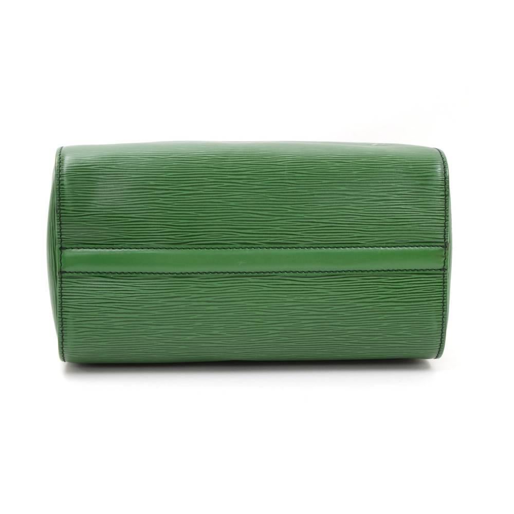 Women's Louis Vuitton Speedy 25 Green Epi Leather City Hand Bag