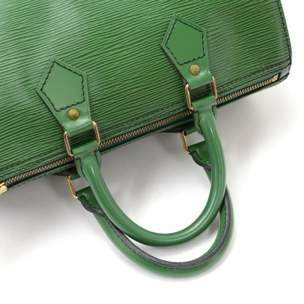 Louis Vuitton Speedy 25 Green Epi Leather City Hand Bag 1