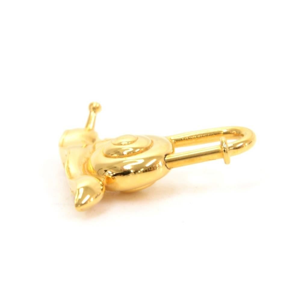 Women's Hermes Annee De La Main Gold Tone Snail Cadena Lock Charm - 1995 Limited 