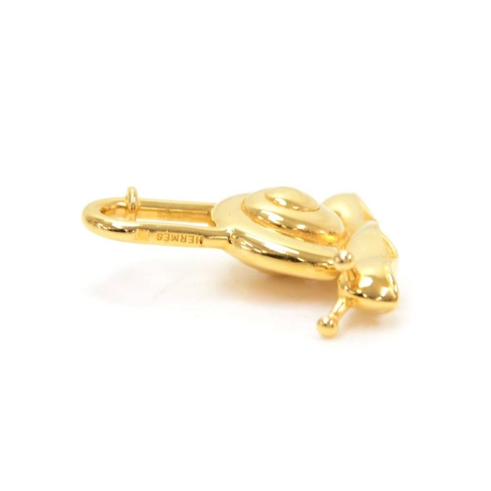 Hermes Annee De La Main Gold Tone Snail Cadena Lock Charm - 1995 Limited  1