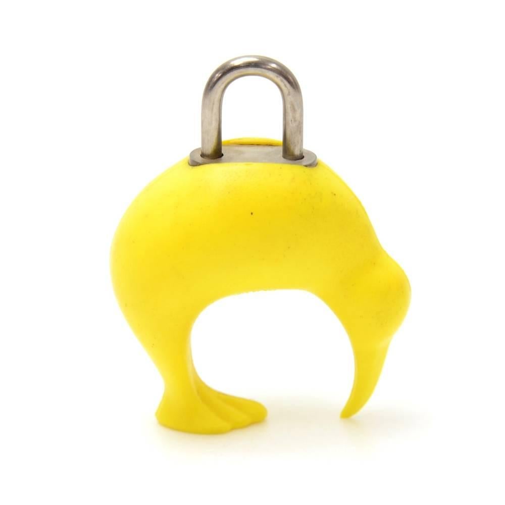 Louis Vuitton Yellow Rubber LV Cup Limited Kiwi Key Pad Lock + Keys For Sale  at 1stDibs