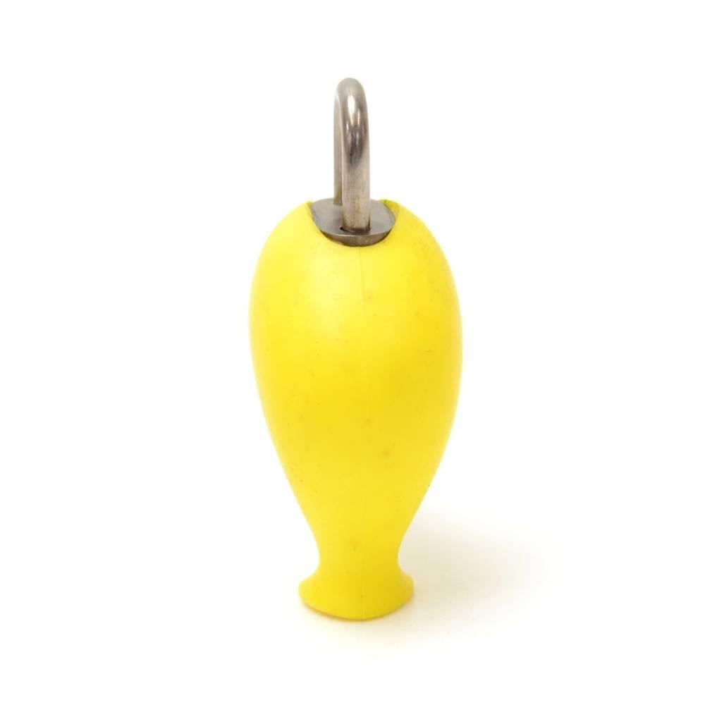 Women's Louis Vuitton Yellow Rubber LV Cup Limited Kiwi Key Pad Lock + Keys For Sale