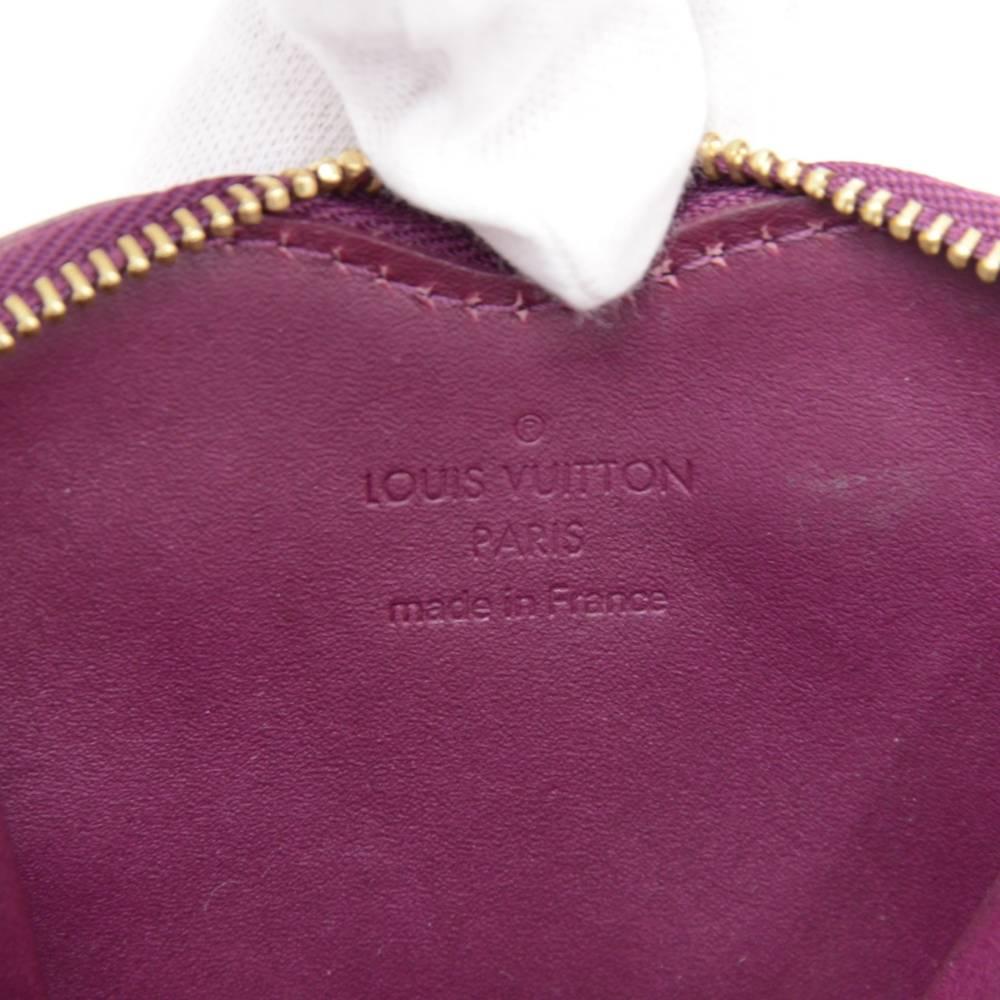 Louis Vuitton Porte Monnaies Cruer Dark Purple Violet Heart Shaped Coin Case  In Excellent Condition For Sale In Fukuoka, Kyushu