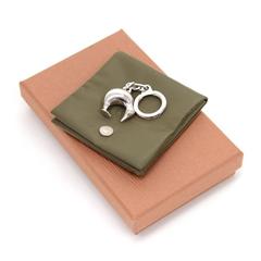 Louis Vuitton LV Cup Silver Kiwi Key Holder + Vinyl Case - 2003 Limited