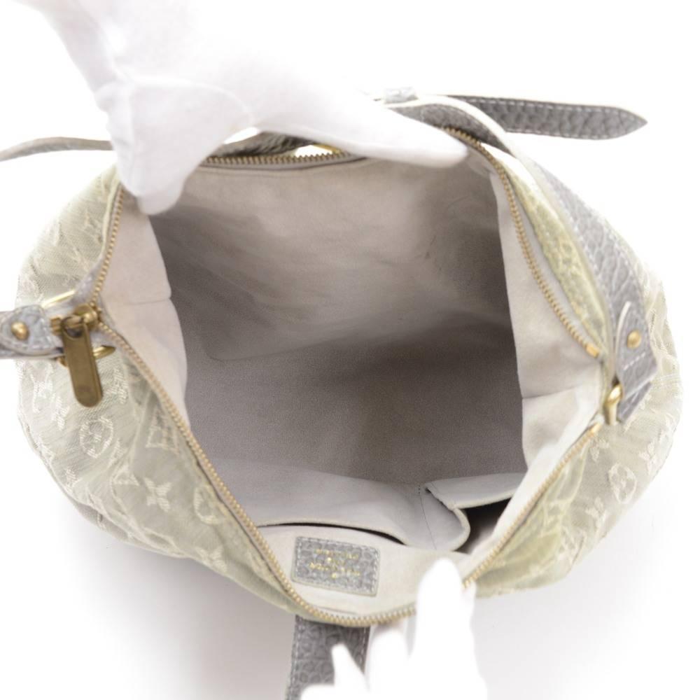 Louis Vuitton Slightly Gray Gris Monogram Denim Shoulder Bag For Sale 5