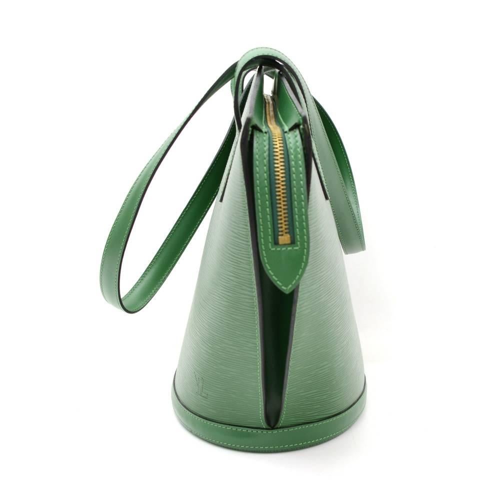 Gray Vintage Louis Vuitton Saint Jacques GM Green Epi Lether Shoulder Bag