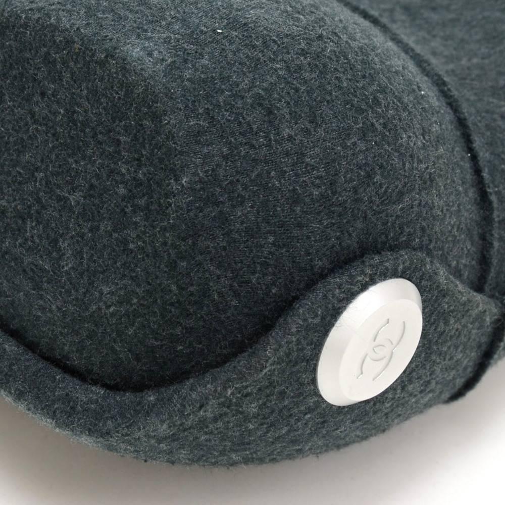 Chanel Butt Gray Cotton Case Shoulder Pochette Bag 3