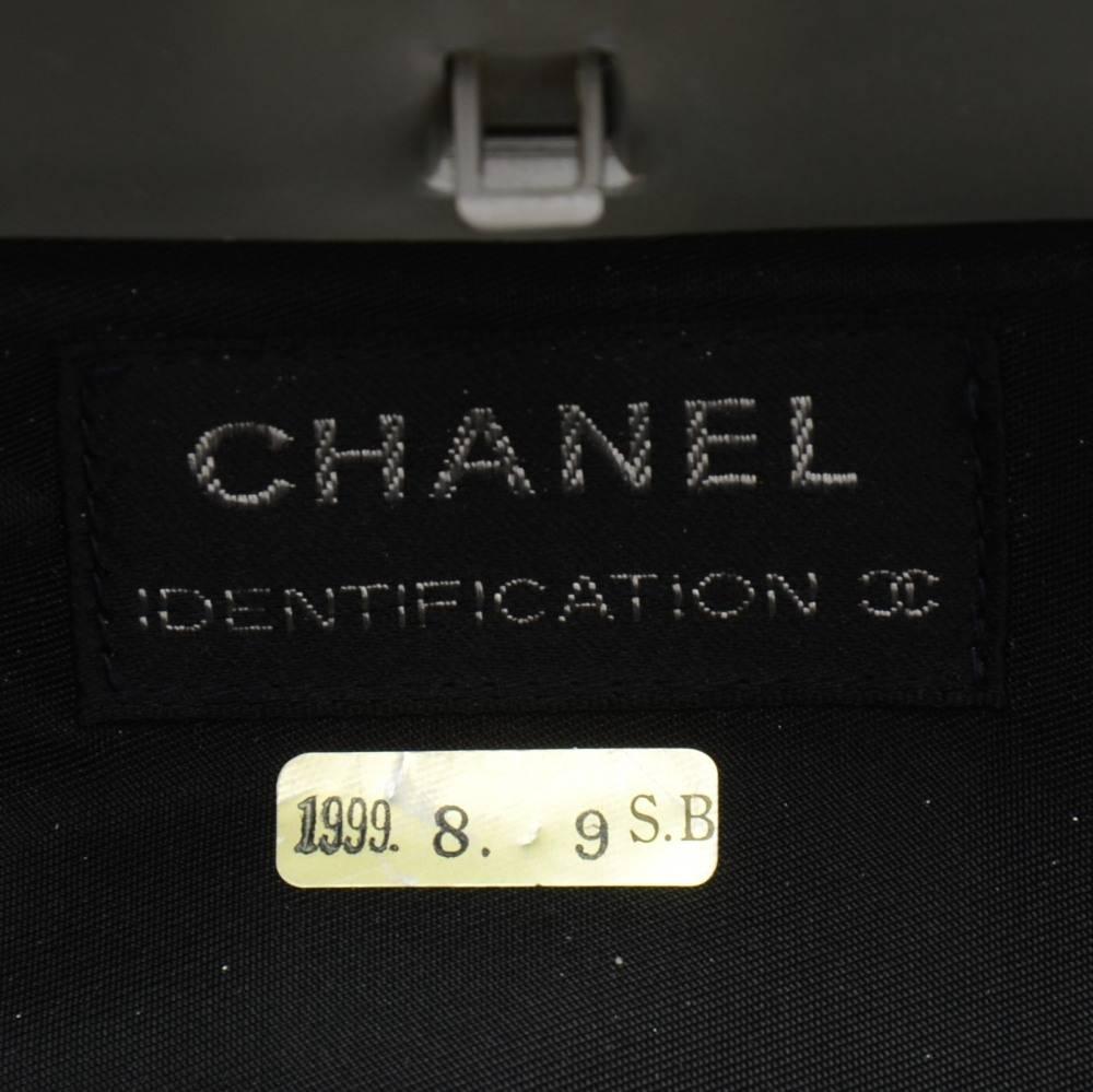 Chanel Butt Gray Cotton Case Shoulder Pochette Bag 4