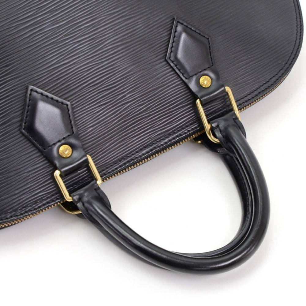 Louis Vuitton Alma Black Epi Leather Hand Bag 3