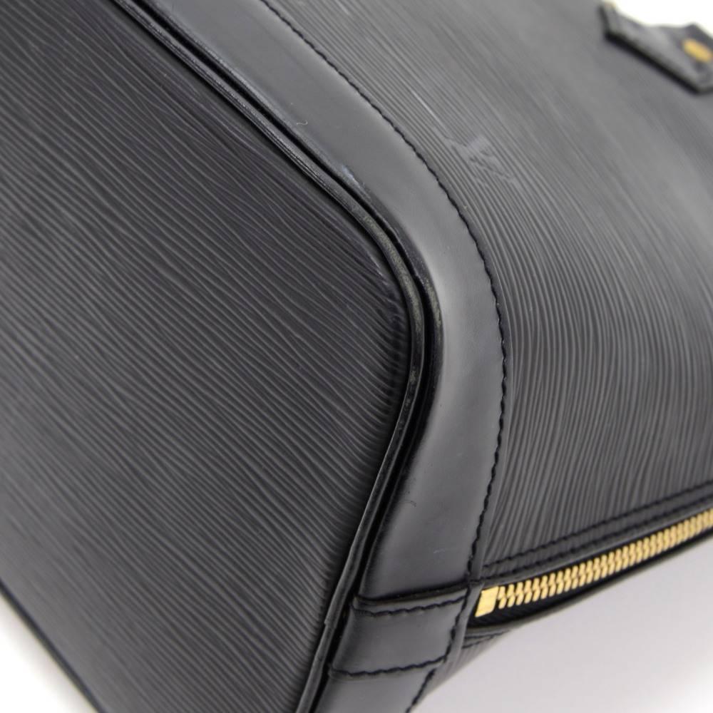 Louis Vuitton Alma Black Epi Leather Hand Bag 4