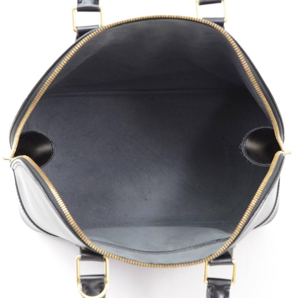 Louis Vuitton Alma Black Epi Leather Hand Bag 6