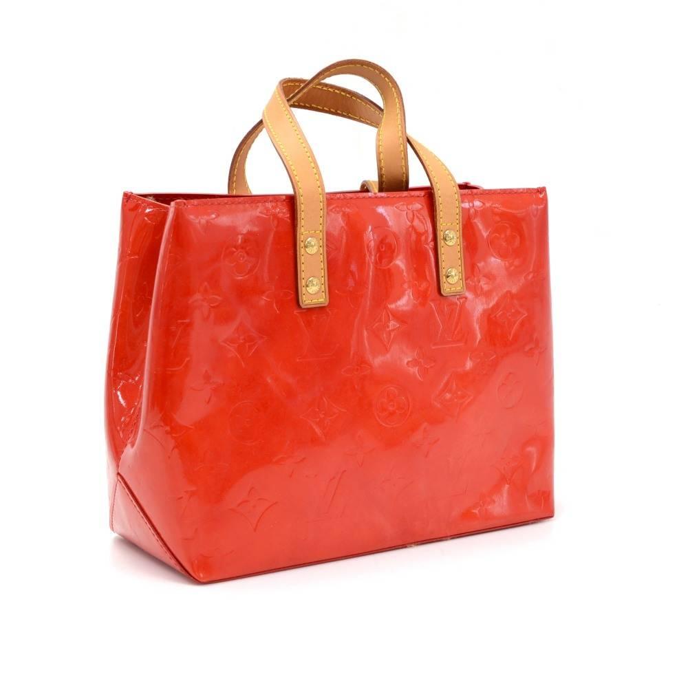 Louis Vuitton Reade PM Red Vernis Leather Hand Bag In Good Condition In Fukuoka, Kyushu