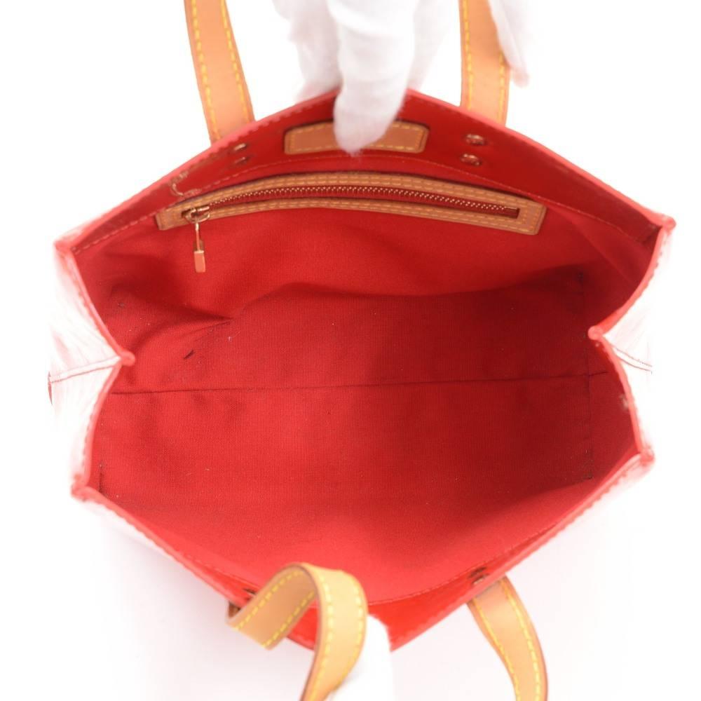 Louis Vuitton Reade PM Red Vernis Leather Hand Bag 6