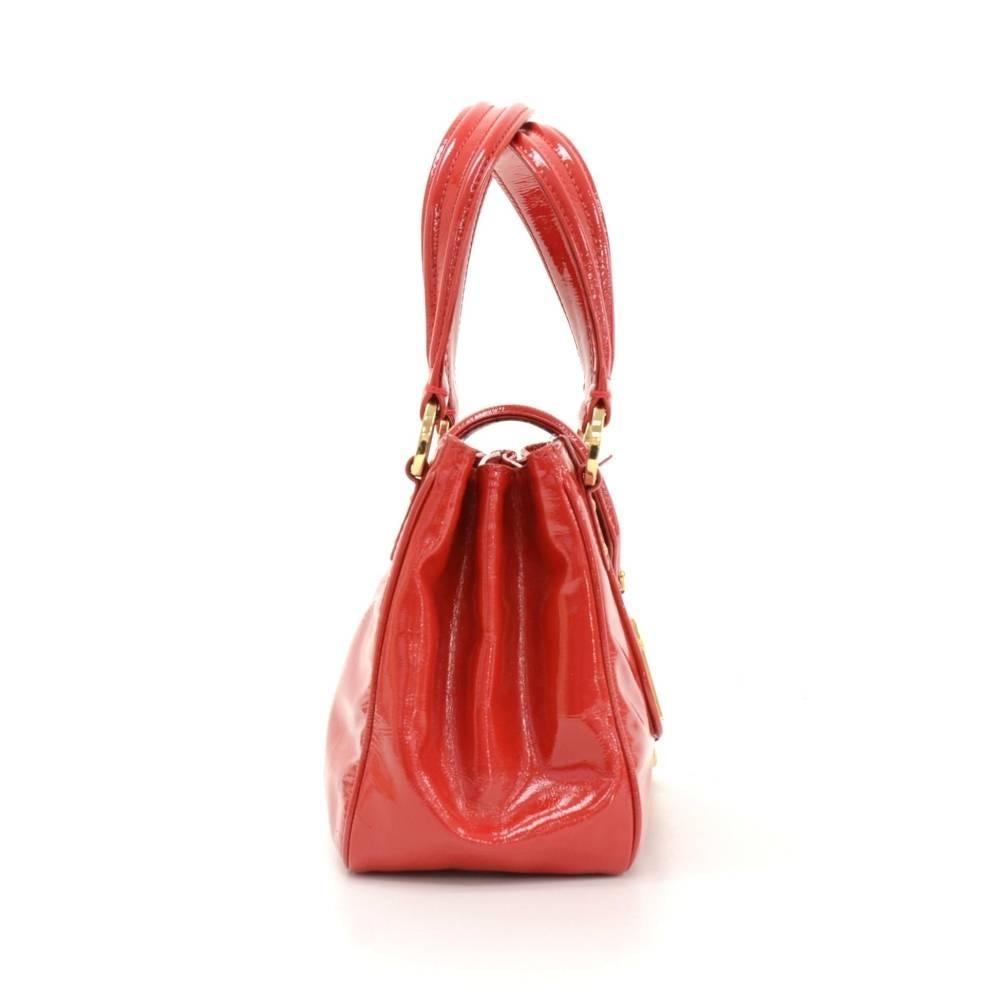 Orange Louis Vuitton Red Sac Bicolore Vernis Leather Hand Bag - 2003 Limited