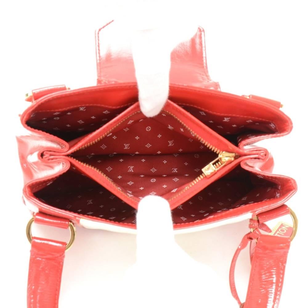 Louis Vuitton Red Sac Bicolore Vernis Leather Hand Bag - 2003 Limited 5