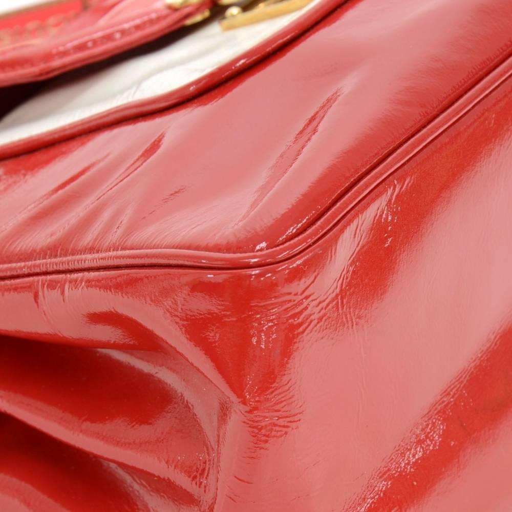 Louis Vuitton Red Sac Bicolore Vernis Leather Hand Bag - 2003 Limited 2