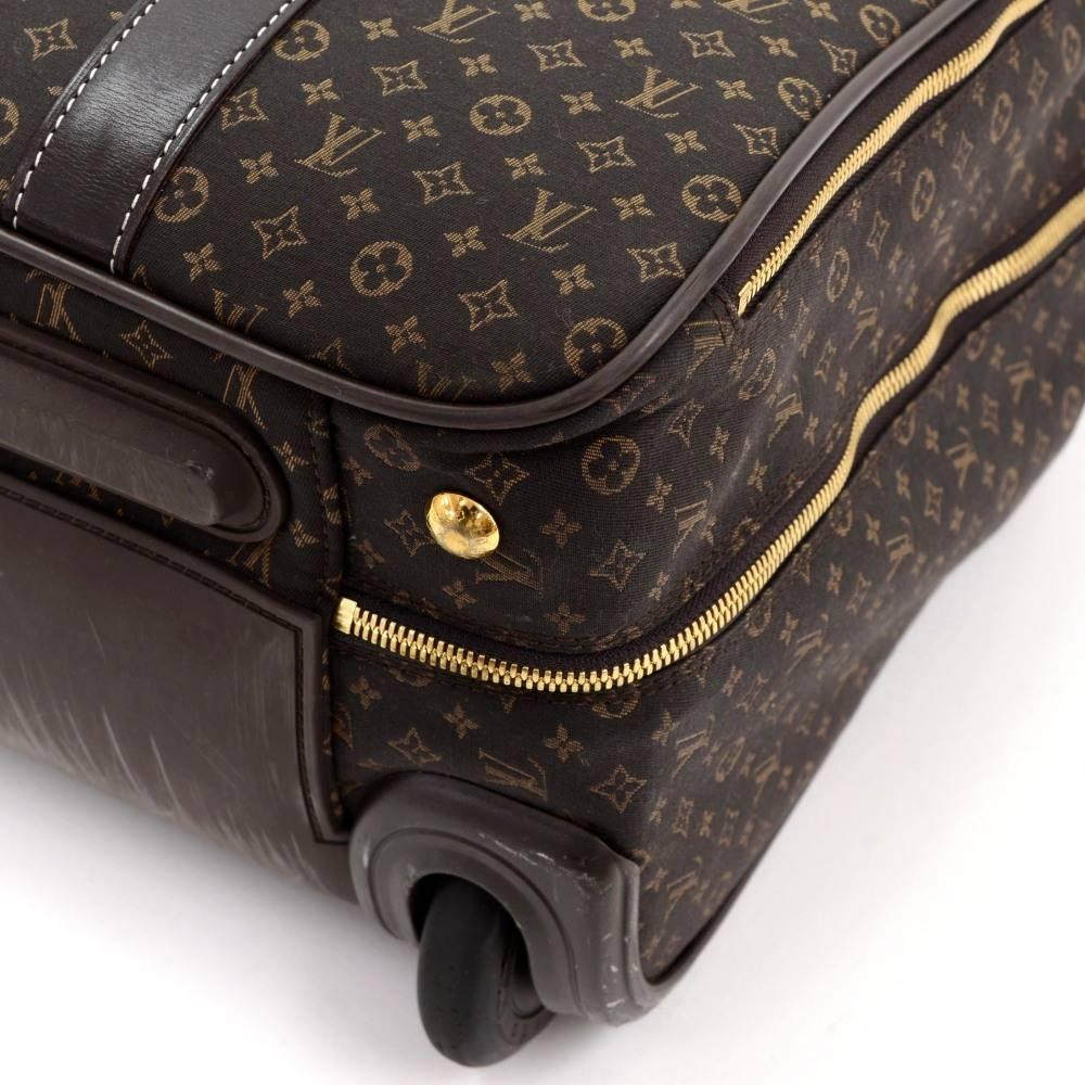 Men's Louis Vuitton Epopee Dark Brown Mini Monogram Idylle Canvas Travel Rolling Bag