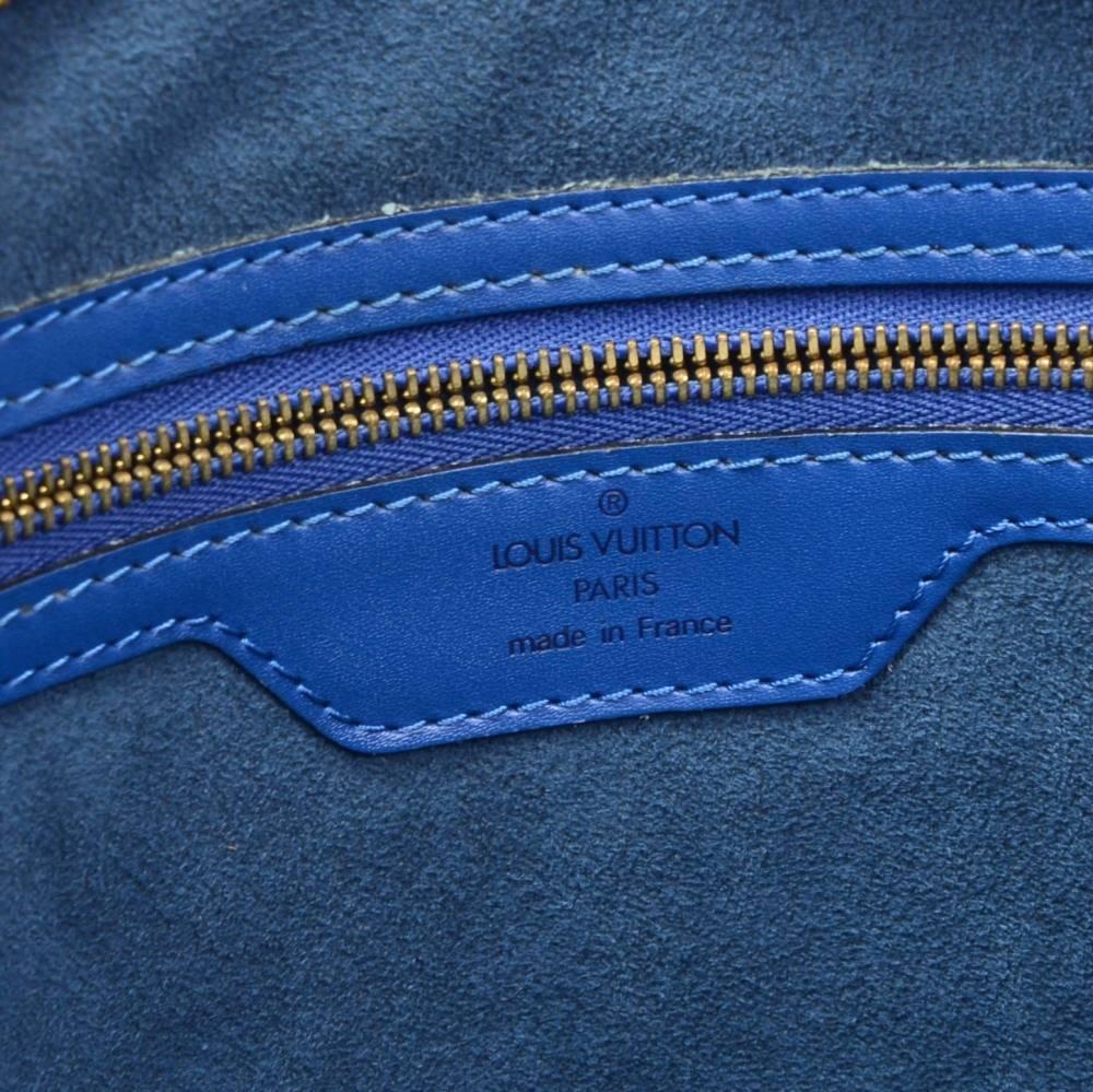 Vintage Louis Vuitton Saint Jacques GM Blue Epi Leather Shoulder Bag For Sale 5