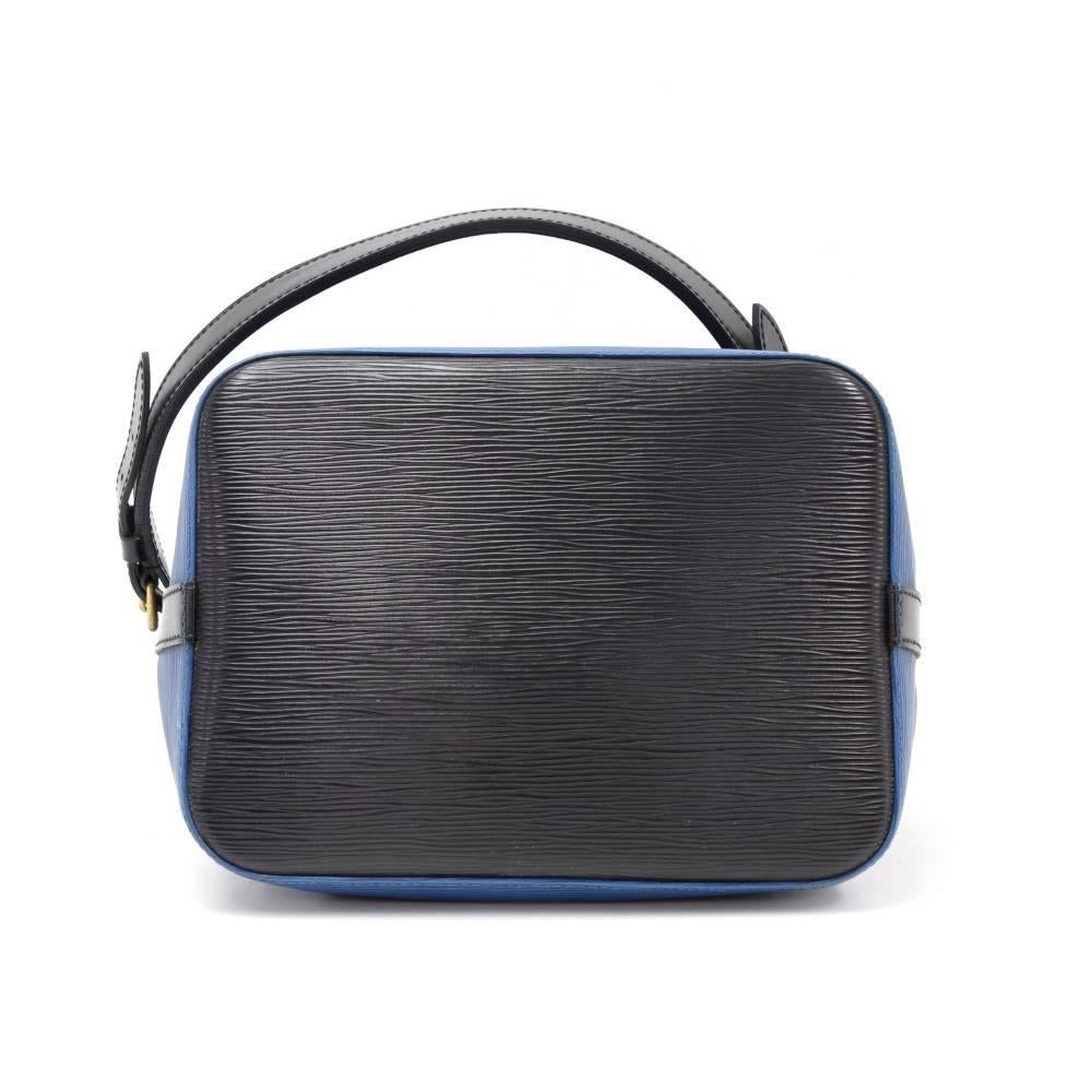 Vintage Louis Vuitton Petit Noe Vio Blue x Black Epi Leather Shoulder Bag 1