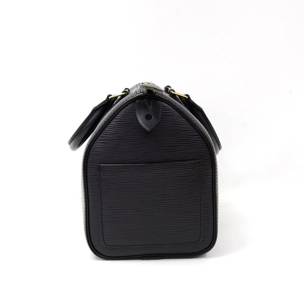 Louis Vuitton Speedy 25 Black Epi Leather City Hand Bag In Excellent Condition In Fukuoka, Kyushu