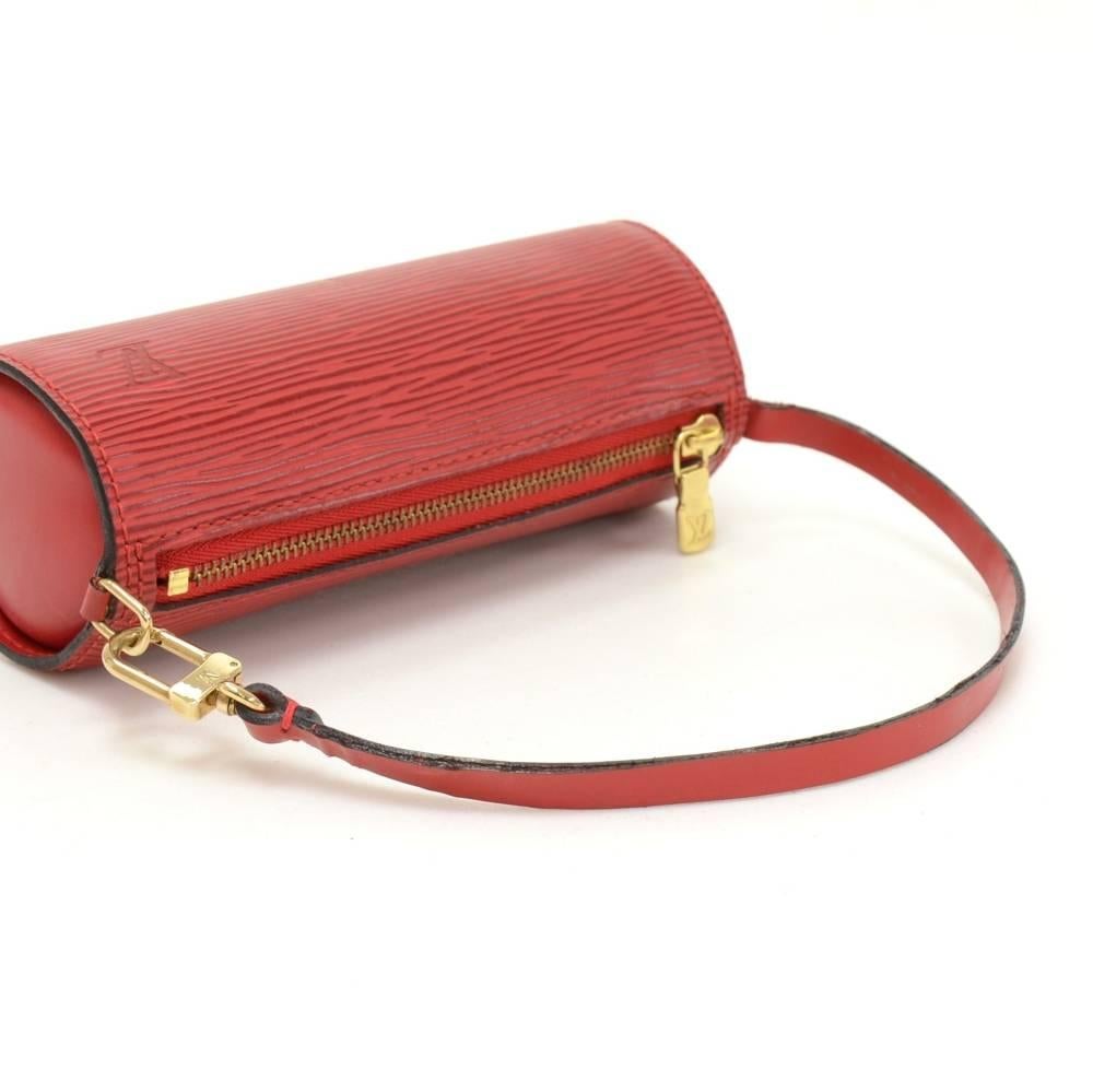 Louis Vuitton Pochette Papillon Red Epi Leather Pouch Bag 1