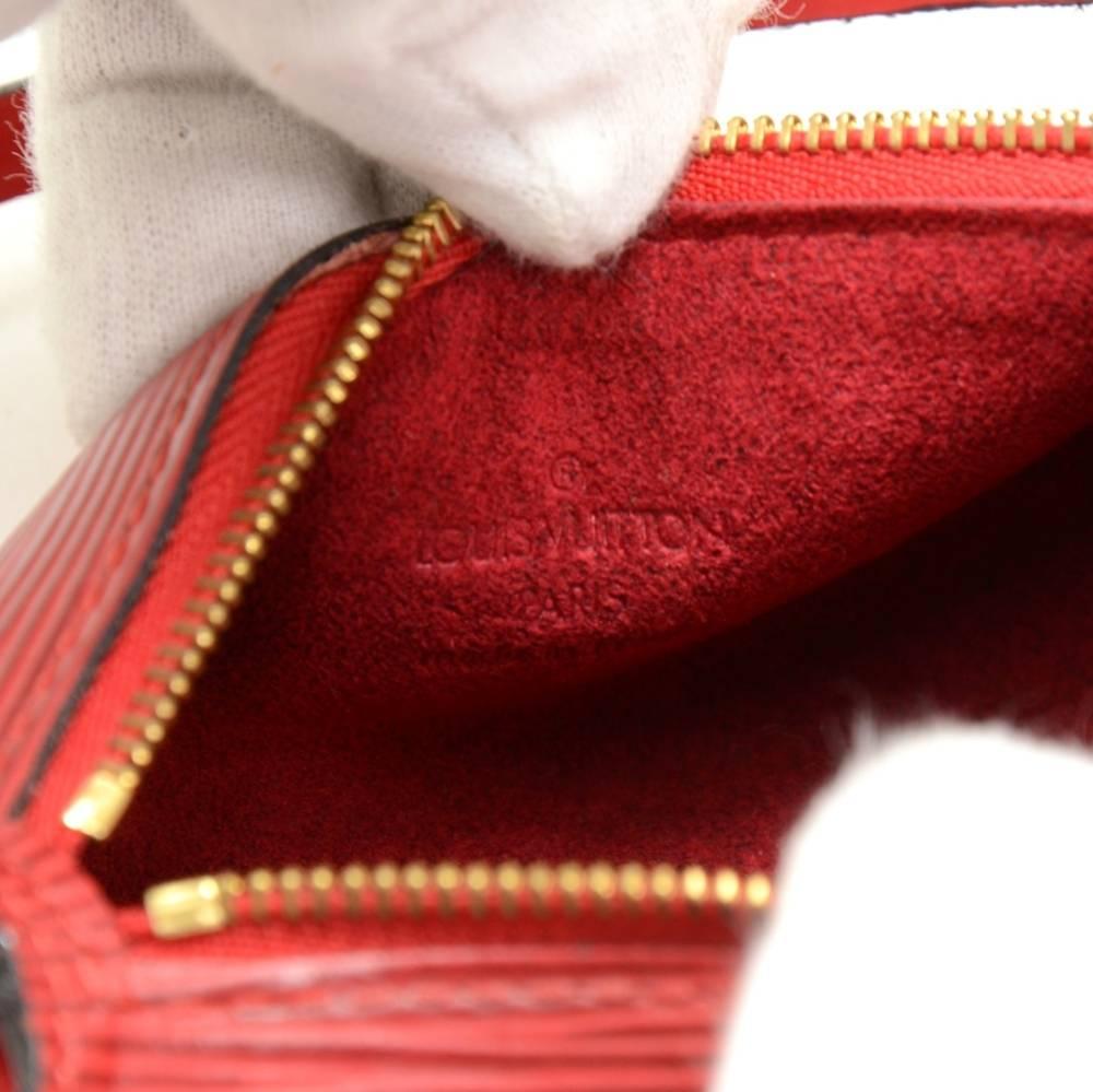 Louis Vuitton Pochette Papillon Red Epi Leather Pouch Bag 5