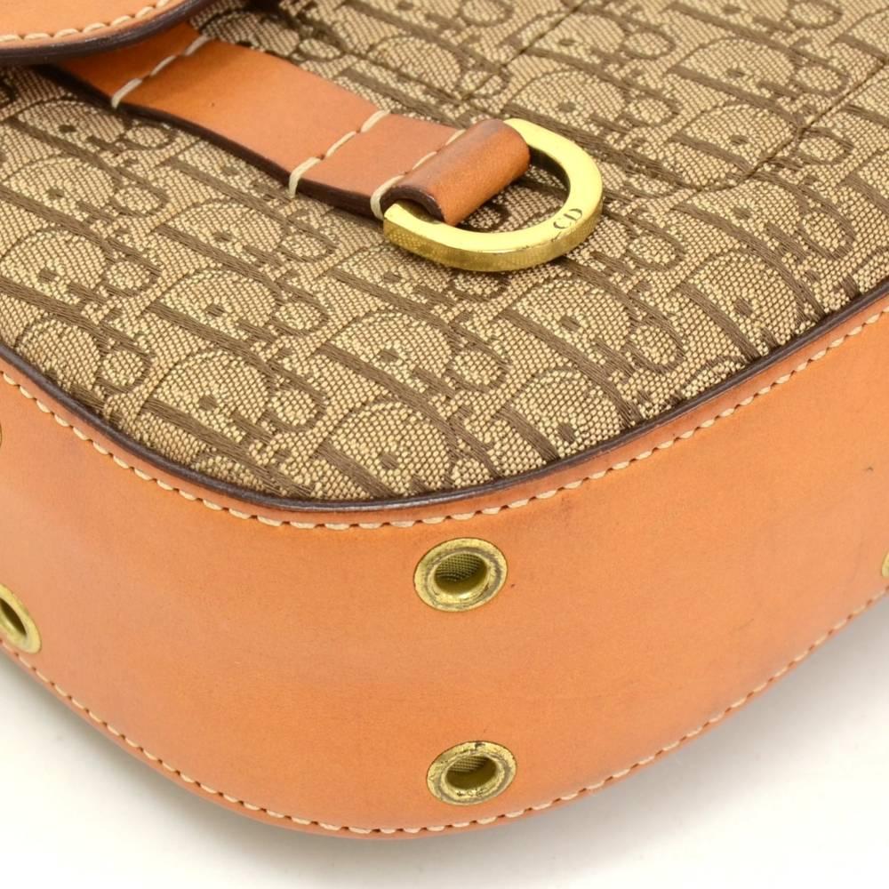  Christian Dior Street Chic - Sac à main porté épaule en cuir marron Columbus avec monogramme Pour femmes 
